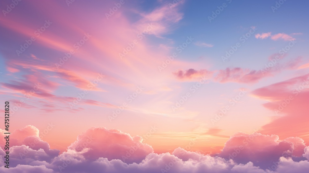 sunset in the sky generated by AI