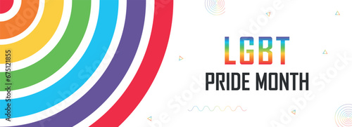 LGBT pride month, abstract rainbow color design, support people to gain equal rights, lgbtq campaign banner, human unity of different races, Stop incrimination, community awareness
