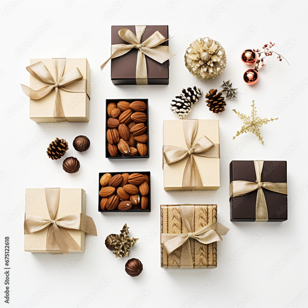 set of boxes with bows and ribbons set of boxes with bows and ribbons