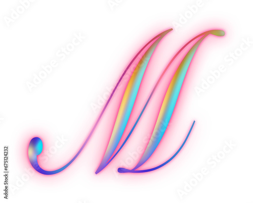 m Pink light Alphabet Uppercase