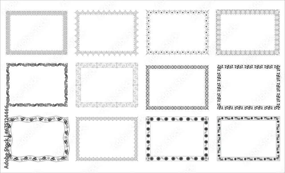 Vector luxury photo frame border design or certificate border frame Vector luxury photo frame border design or certificate border frame