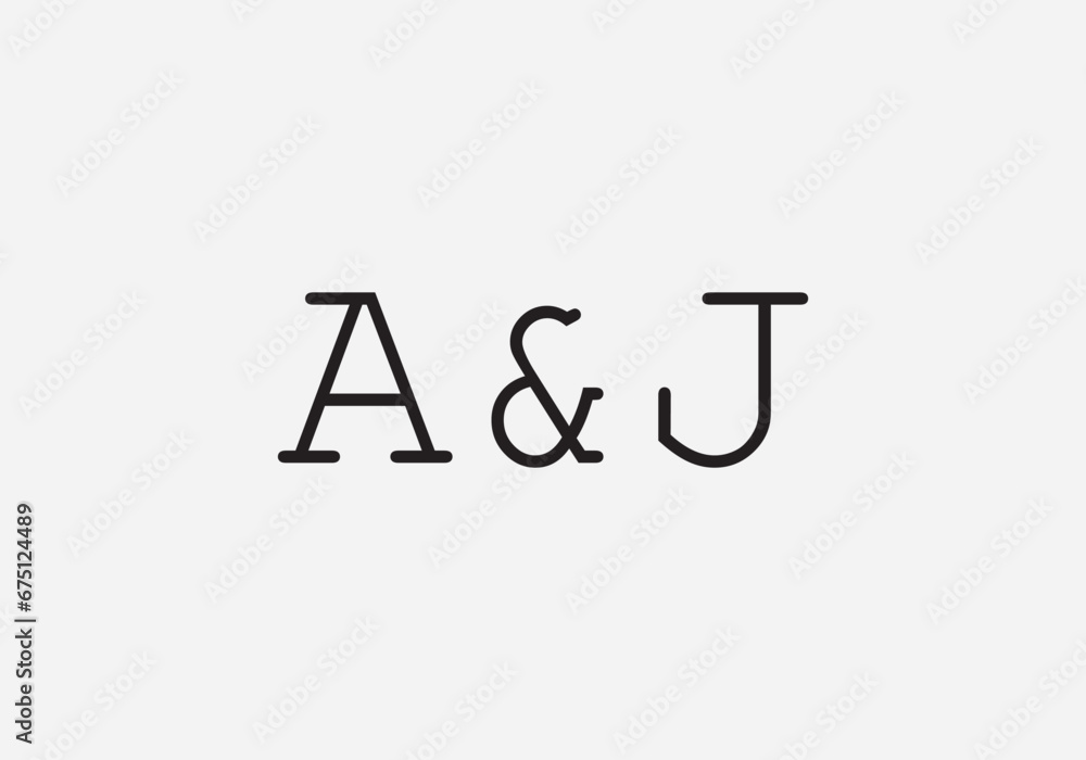 Initial Alphabet AJ Logo Design Vector Template. Abstract Letter AJ Logo Design Initial Alphabet AJ Logo Design Vector Template. Abstract Letter AJ Logo Design