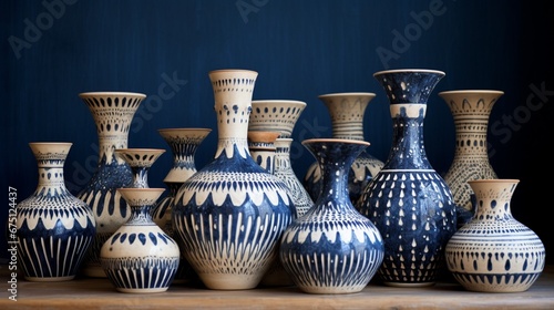 vases and vase on the wall  generated  by AI