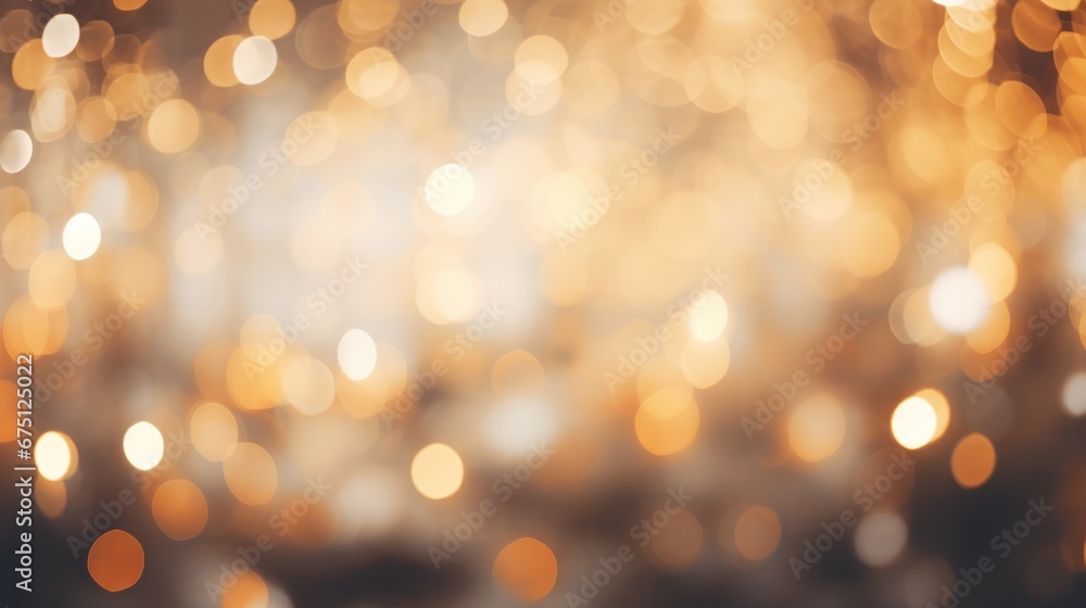 Christmas abstract blur background - light bokeh from Xmas tree at night party in winter. vintage color tone