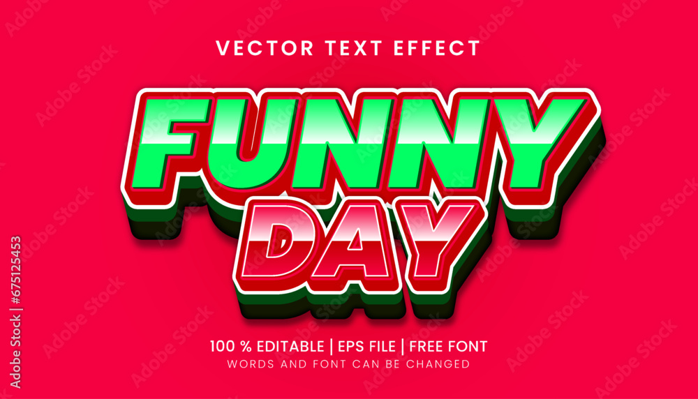 Obraz premium Funny editable text effect style template with soft color