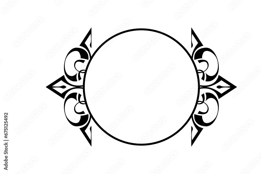 Line Art Ornament Border With Transparent Background Line Art Ornament Border With Transparent Background