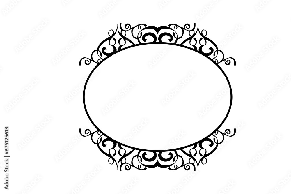 Line Art Ornament Border With Transparent Background Line Art Ornament Border With Transparent Background