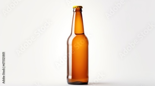 Cold bottle of Beer isolated on a white background