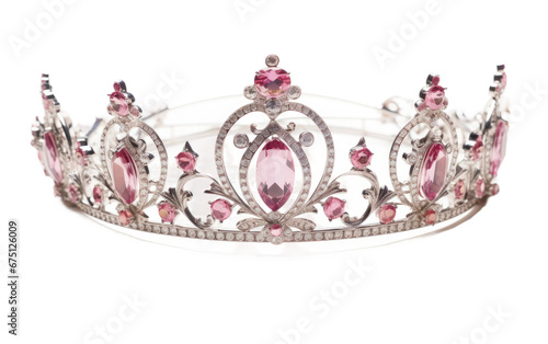 Princess's Exquisite Jeweled Tiara on Transparent Background