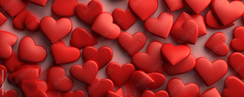 Valentines day background with red heart cut outs Valentines day background with red heart cut outs