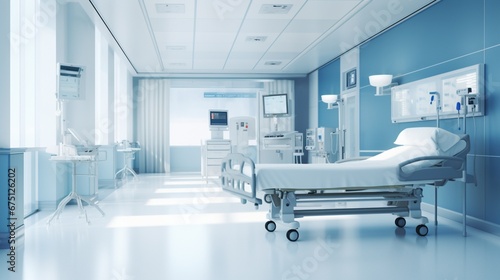 hospital corridor in hospital generated by AI