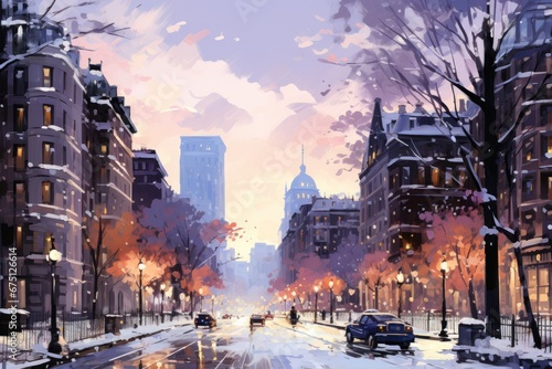 Urban Winter Scenes - Generative AI © Sidewaypics