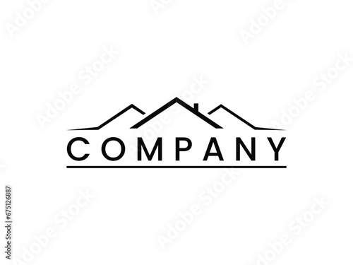 creative home house real estate property logo design