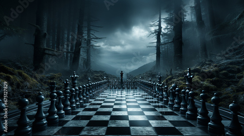 Chessboard background white black