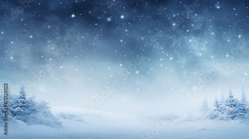 粉雪が舞い散る静かな雪景色 © dadakko