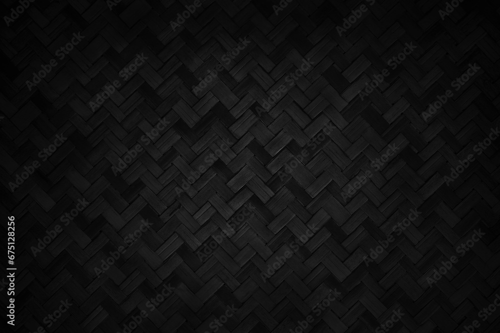Old black bamboo weave texture background, pattern of woven rattan mat in vintage style. Old black bamboo weave texture background, pattern of woven rattan mat in vintage style.