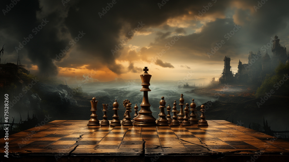 Chessboard background white black