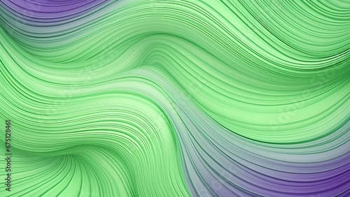 Violet and Lime Green Abstract Pattern Mesmerizing Fractal Waves
