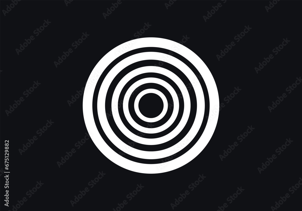 Circle target icon. Vector illustration in black and white colors. Circle target icon. Vector illustration in black and white colors.