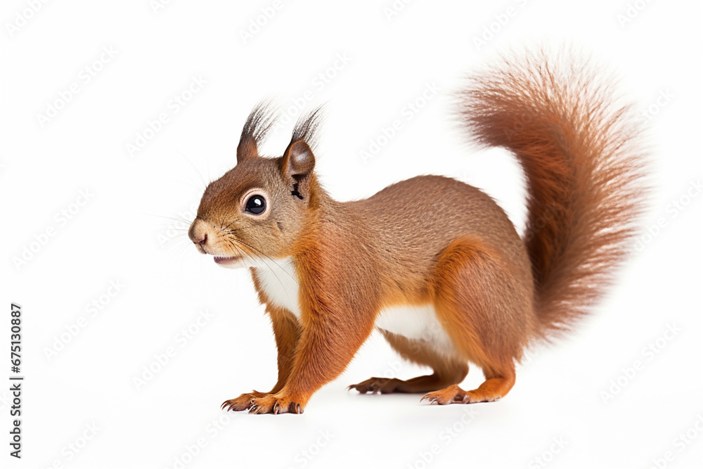 squirrel on a white background generative ai squirrel on a white background generative ai