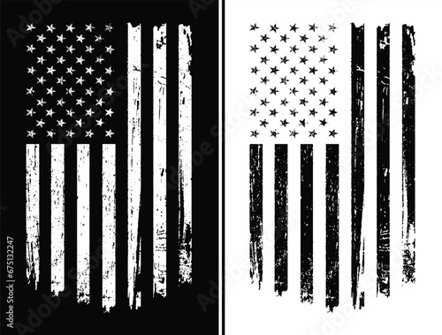 USA Grunge Flag. American Distressed Flag.