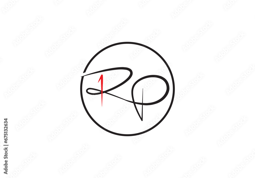 Sign Rp Initial Letter RP Logo Design Vector Template. Abstract Letter RP ...