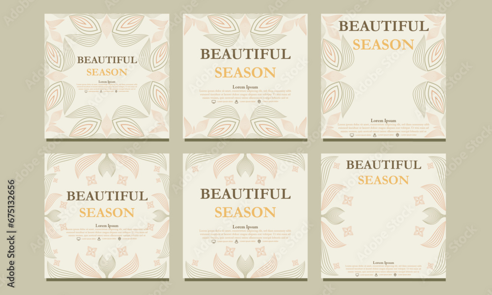 floral social media template. suitable for social media post, web banner, cover and card design