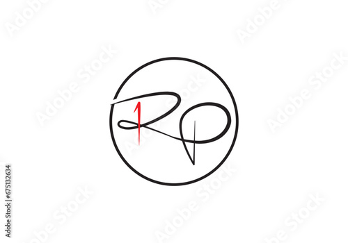 Initial Letter RP Logo Design Vector Template. Abstract Letter RP Linked Logo. Graphic Alphabet Symbol. 
