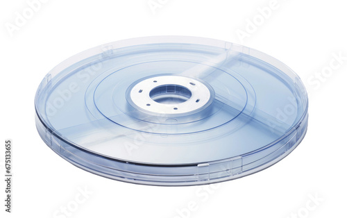 Transparent Disc Storage on Isolated Background