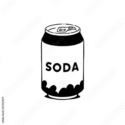 soda can Logo Monochrome Design Style