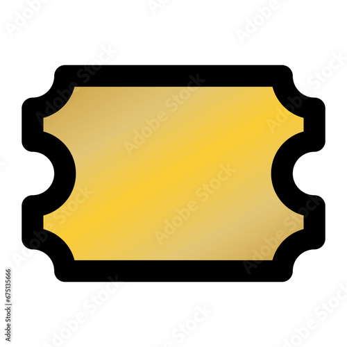 Ticket icon flat design vector illustration. Can be used for UI, websites, mobile applications and online shop applications