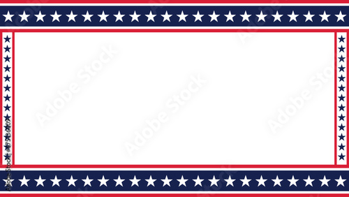 Patriotic border divider american usa flag.