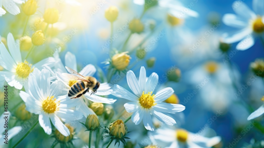 bee on flower bee on flower
