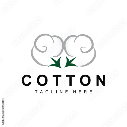 Cotton Logo Plant Design Vector Templet Symbol