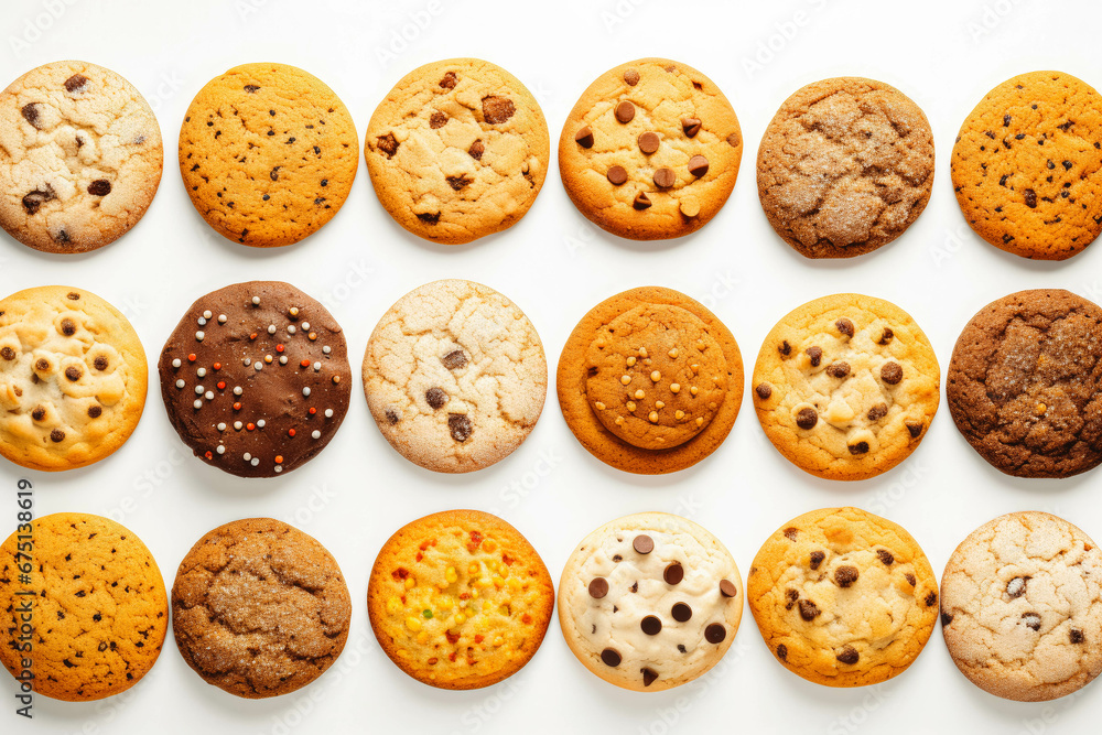 Many delicious cookies on white background. Chocolate and glazed decorated cookies. Freshly baked with love. Cookies for you. Many delicious cookies on white background. Chocolate and glazed decorated cookies. Freshly baked with love. Cookies for you.