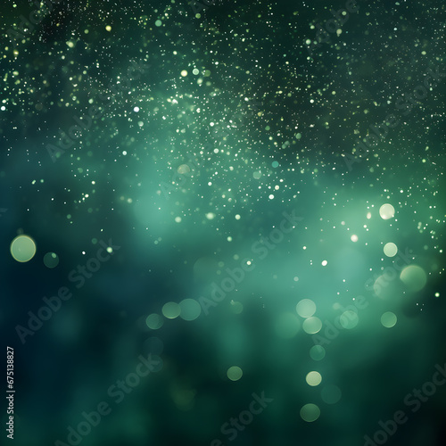 green particle dust light. Bokeh light. lights effect background. Christmas glowing dust background Christmas glowing light bokeh confetti and sparkle overlay texture for your design.