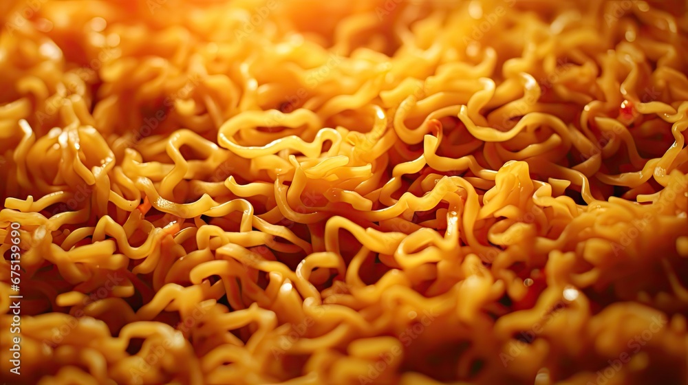 a close up of a pile of noodles with the sun shining through the top of the noodles in the background. generative ai a close up of a pile of noodles with the sun shining through the top of the noodles in the background. generative ai