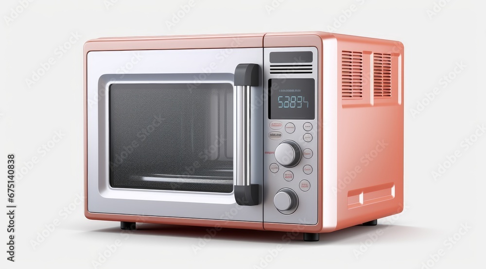 Microwave oven on the table. Generative AI Microwave oven on the table. Generative AI