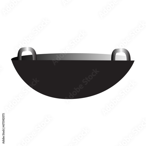 Make a Professional Wok Cooking Pan Vector