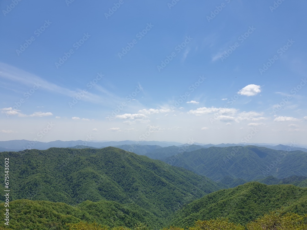 Naklejka premium 산정상