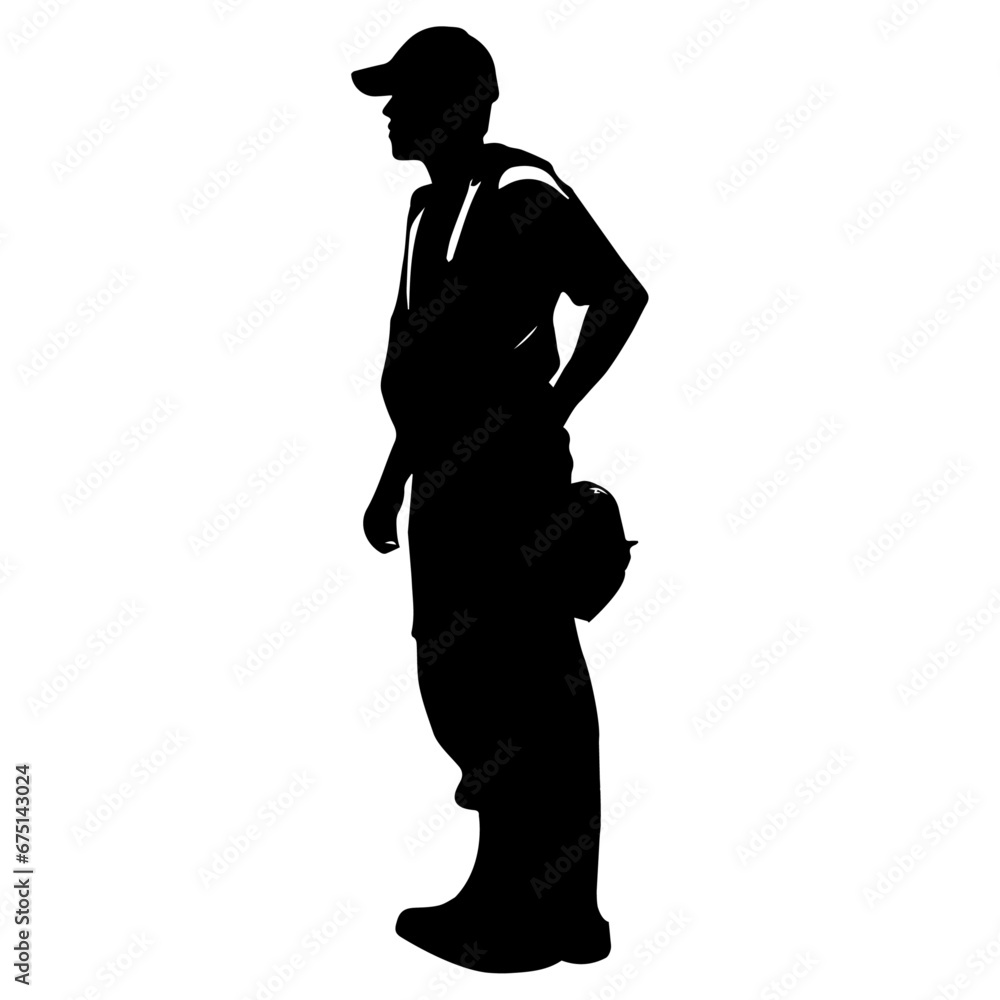 Worker Vector silhouette illustration black color