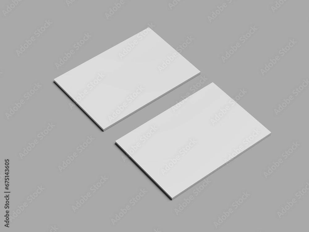 Isometric Magazine Book 3D White Blank Mockup Front and Back Cover Isometric Magazine Book 3D White Blank Mockup Front and Back Cover