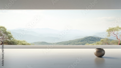 bright empty inside nature background illustration wall product  clean abstract  architecture modern bright empty inside nature background