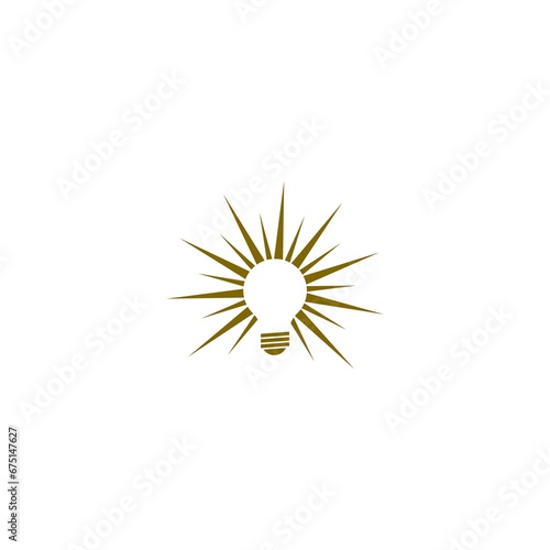 Creative bright new idea logo design. Light bulb logo isolated on white background