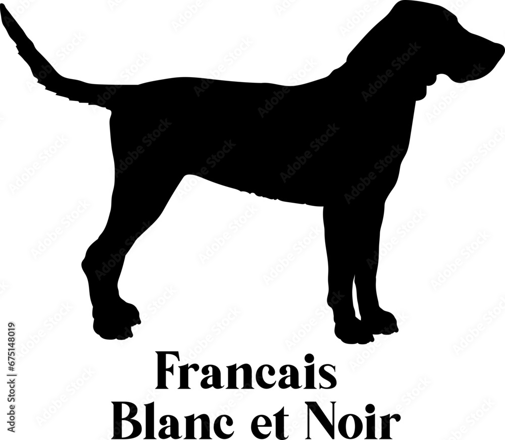 Francais Blanc et Noir Dog silhouette dog breeds logo dog monogram logo dog face vector
SVG PNG EPS
