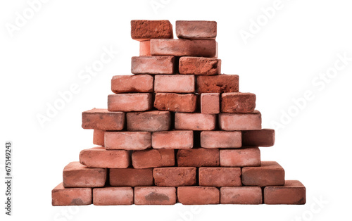 Stack of Bricks and Mortar on Isolated Background © Muhammad