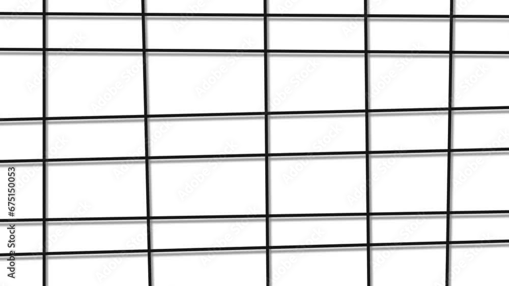 Animation of a changing cage or grid