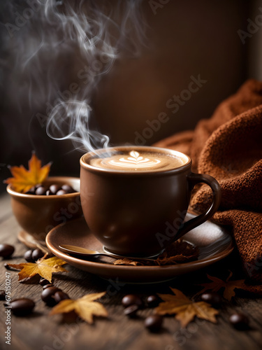 A coffee set with autumn vibe