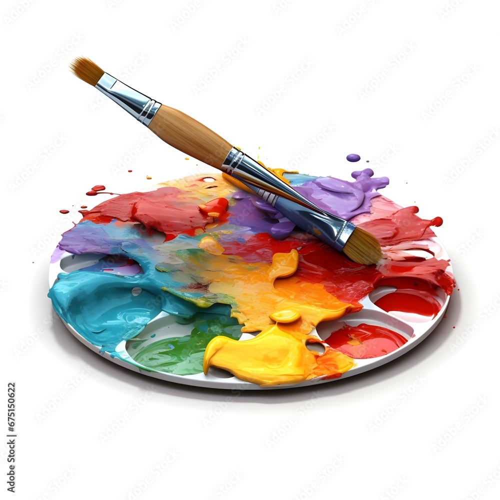 Obraz premium paints and brushes