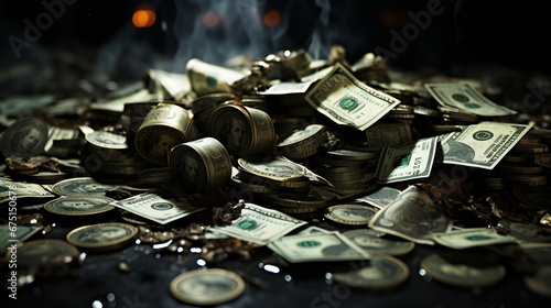 money pile background